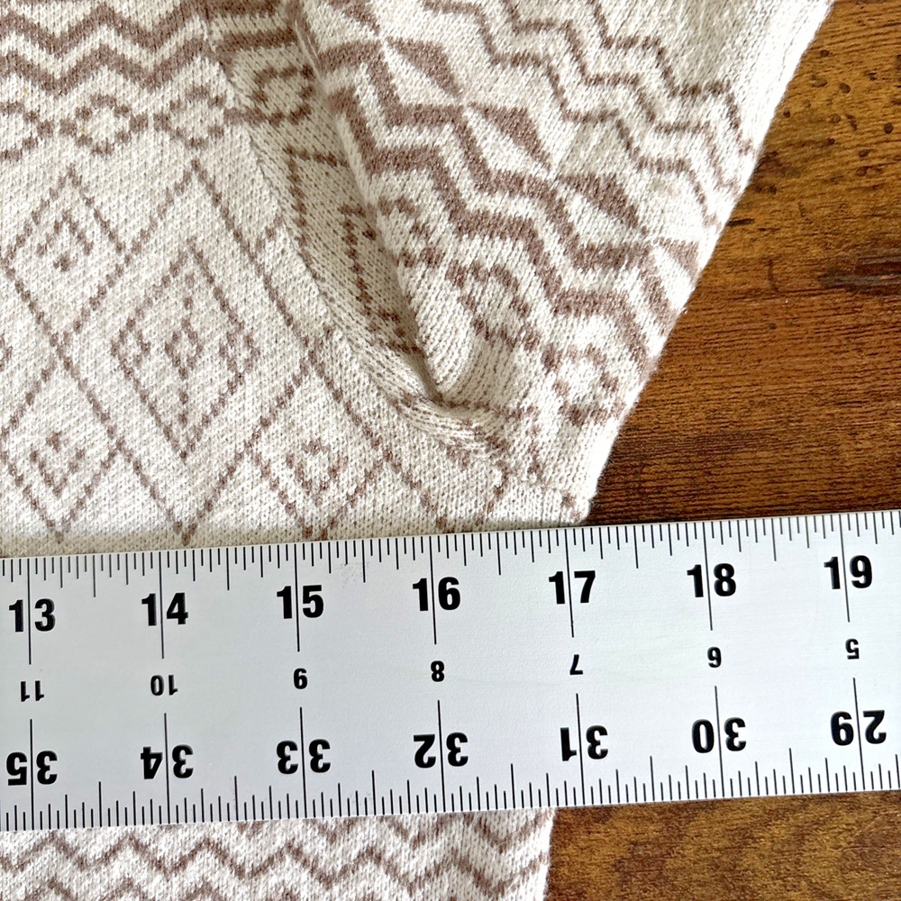 Free People Aventura Sweater Dress Womens M Long Sleeve Knit Diamond Argyle Soft - Picture 5 of 9